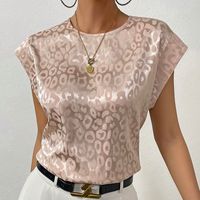 Women's T-shirt Short Sleeve T-shirts Printing Vintage Style Simple Style Leopard main image 4