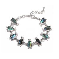 Mignon Vêtement De Rue Manchot Lune Papillon Abalone Shell Alliage De Gros Bracelets sku image 1