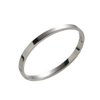 Simple Style Solid Color Titanium Steel Gold Plated Bangle In Bulk main image 4