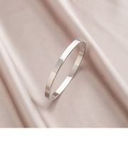 Simple Style Solid Color Titanium Steel Gold Plated Bangle In Bulk sku image 1