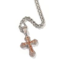Hip-hop Cross Copper Gold Plated Pendant Necklace In Bulk main image 5