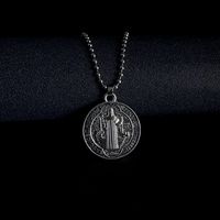 Commute Round Alloy Plating Gold Plated Men's Pendant Necklace sku image 5