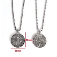 Commute Round Alloy Plating Gold Plated Men's Pendant Necklace main image 4