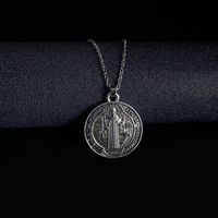 Commute Round Alloy Plating Gold Plated Men's Pendant Necklace sku image 2