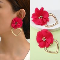 1 Pair Retro Flower Metal Plating Women's Drop Earrings main image 5