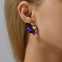 Lady Geometric Rhinestone Inlay Artificial Gemstones Women's Ear Studs main image 6