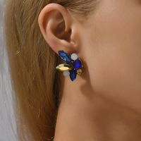 Lady Geometric Rhinestone Inlay Artificial Gemstones Women's Ear Studs main image 4