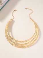 Elegant Solid Color Alloy Polishing Plating Gold Plated Women's Choker main image 2