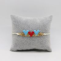 Simple Style Heart Shape Zircon Glass Seed Bead Wholesale Bracelets sku image 1