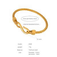 Style Vintage Style Simple Couleur Unie Fil Acier Au Titane Placage Anneaux Bracelet sku image 11