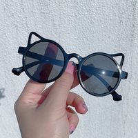 Simple Style Round Pc Round Frame Patchwork Full Frame Kids Sunglasses main image 1