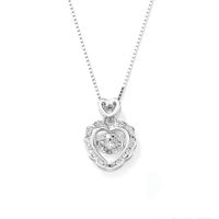 Sweet Heart Shape Copper Zircon Pendant Necklace In Bulk sku image 1
