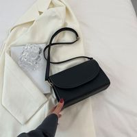Women's Small Pu Leather Color Block Elegant Square Magnetic Buckle Shoulder Bag Crossbody Bag Square Bag sku image 2