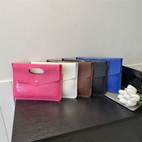 Women's Pu Leather Solid Color Streetwear Square Magnetic Buckle Clutch Bag main image 1