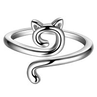 Classic Style Cat Alloy Wholesale Open Rings main image 4