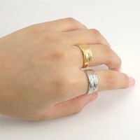Klassischer Stil C-Form Titan Stahl Offener Ring In Masse main image 5