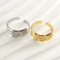 Klassischer Stil C-Form Titan Stahl Offener Ring In Masse main image 6