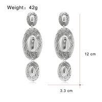 1 Pair Simple Style Oval Plating Alloy Gold Plated Rhodium Plated Drop Earrings main image 4