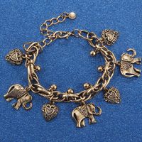 Commute Elephant Alloy Plating Silver Plated Unisex Anklet main image 4