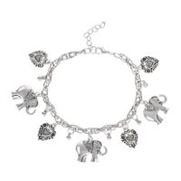Commute Elephant Alloy Plating Silver Plated Unisex Anklet main image 3
