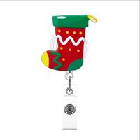 Weihnachts-acryl-glitzer-glitzer-schneemann-lebkuchen-mann-handschuh Glocke, Versenkbare, Drehbare, Leicht Zu Ziehende Id-schnalle sku image 5