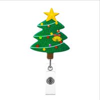 Weihnachts-acryl-glitzer-glitzer-schneemann-lebkuchen-mann-handschuh Glocke, Versenkbare, Drehbare, Leicht Zu Ziehende Id-schnalle sku image 7