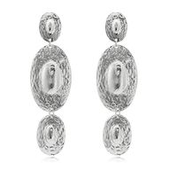1 Pair Simple Style Oval Plating Alloy Gold Plated Rhodium Plated Drop Earrings sku image 2