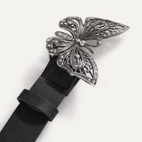 Streetwear Butterfly Pu Leather Plating Inlay Artificial Diamond Women's Leather Belts main image 5