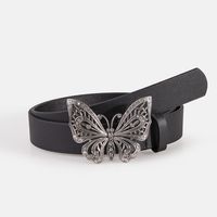 Streetwear Butterfly Pu Leather Plating Inlay Artificial Diamond Women's Leather Belts sku image 1