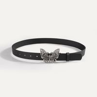 Streetwear Butterfly Pu Leather Plating Inlay Artificial Diamond Women's Leather Belts main image 4