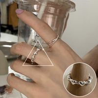 Einfacher Stil Pendeln Herzform Kupfer Vergoldet Ringe In Masse sku image 2