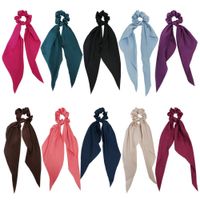 Lady Solid Color Cloth Handmade Hair Tie main image 4