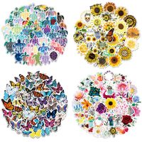 50 Pieces Turtle Sunflower Butterfly Graffiti Stickers New Arrival Luggage Laptop Guitar Stickers main image 6