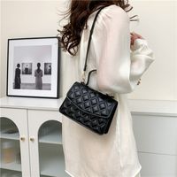 Women's Small Pu Leather Solid Color Elegant Classic Style Square Flip Cover Shoulder Bag Handbag Crossbody Bag main image 5