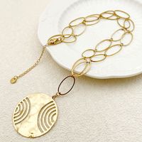 304 Stainless Steel 14K Gold Plated Classical Roman Style Plating Hollow Out Lines main image 2