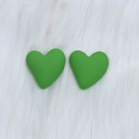 Fashion Heart Shape Arylic Spray Paint Women's Earrings 1 Pair sku image 18