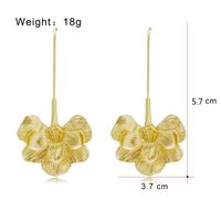1 Pair Simple Style Flower Plating Alloy Gold Plated Rhodium Plated Earrings main image 4