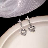 1 Pair Classic Style Heart Shape Alloy Drop Earrings sku image 1