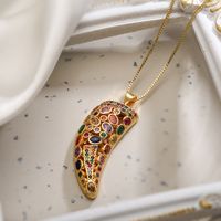 Simple Style Commute Geometric Copper 18k Gold Plated Zircon Pendant Necklace In Bulk main image 2