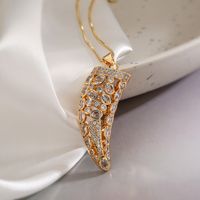 Simple Style Commute Geometric Copper 18k Gold Plated Zircon Pendant Necklace In Bulk main image 3