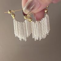 1 Pair Basic Solid Color Alloy Drop Earrings main image 4