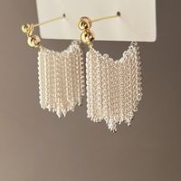 1 Pair Basic Solid Color Alloy Drop Earrings main image 6