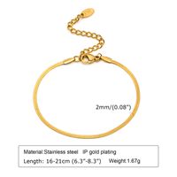 IG Style Classic Style Solid Color 304 Stainless Steel 18K Gold Plated Bracelets In Bulk sku image 2