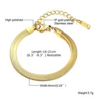 IG Style Classic Style Solid Color 304 Stainless Steel 18K Gold Plated Bracelets In Bulk sku image 7