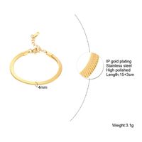 IG Style Classic Style Solid Color 304 Stainless Steel 18K Gold Plated Bracelets In Bulk sku image 4