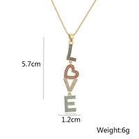 Simple Style Commute Love Copper 18k Gold Plated Zircon Pendant Necklace In Bulk main image 2