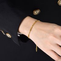 IG Style Casual Simple Style Geometric 201 Stainless Steel 18K Gold Plated Bracelets In Bulk main image 3
