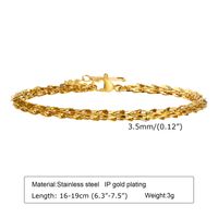 IG Style Casual Simple Style Geometric 201 Stainless Steel 18K Gold Plated Bracelets In Bulk sku image 5