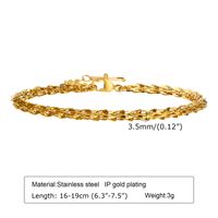 Estilo IG Casual Estilo Simple Geométrico Acero Inoxidable 201 Chapados en oro de 18k Pulsera Al Mayoreo sku image 5