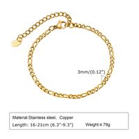 IG Style Casual Simple Style Geometric 201 Stainless Steel 18K Gold Plated Bracelets In Bulk sku image 1